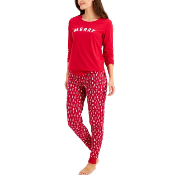 Family PJs Other - Family PJs Women's Merry Christmas Trees 2-Piece Holiday Pajama Set